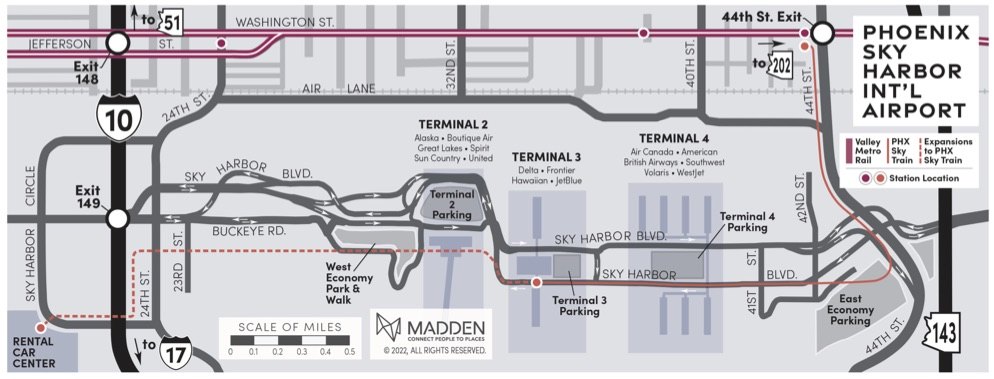 Sky Harbor Terminals map